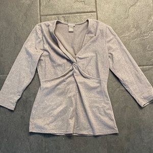 Ann Taylor grey top with sparkles